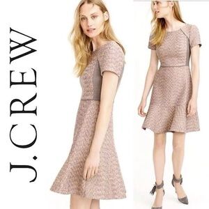 J. Crew Metallic Tweed Fit & Flare Short Sleeve Party Cocktail Dress Size 10 EUC